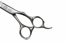 Close-up of the Mizutani Schorem Master scissors, emphasizing the sturdy design and expertly crafted edges for effortless cutting and styling.