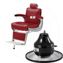 Takara Belmont Classic Barber Chair 225 with Motorized Electric Black Base MEB