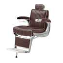 Takara Belmont Classic Barber Chair 225 with Motorized Electric Silver Base MES