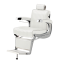 Takara Belmont Classic Barber Chair 225 with Motorized Electric Silver Base MES
