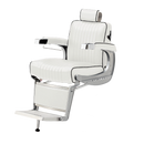 Takara Belmont Classic Barber Chair 225 with Motorized Electric White Base MEW
