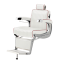 Takara Belmont Classic Barber Chair 225 with Motorized Electric Silver Base MES