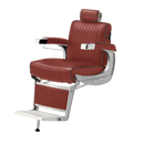 Takara Belmont Classic Barber Chair 225 with Motorized Electric White Base MEW