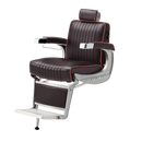 Takara Belmont Classic Barber Chair 225 with Motorized Electric White Base MEW