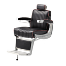 Takara Belmont Classic Barber Chair 225 with Motorized Electric White Base MEW